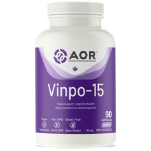Vitamins bottle labeled 'Vinpo-15' by AOR on a white background
