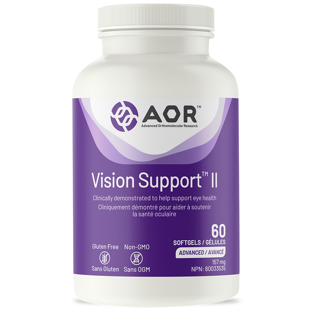 AOR Vision Support II supplement bottle on a white background