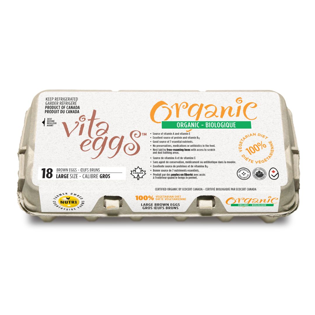 Countryside Farms Organic Vita Eggs Large (18 Eggs) - Lifestyle Markets