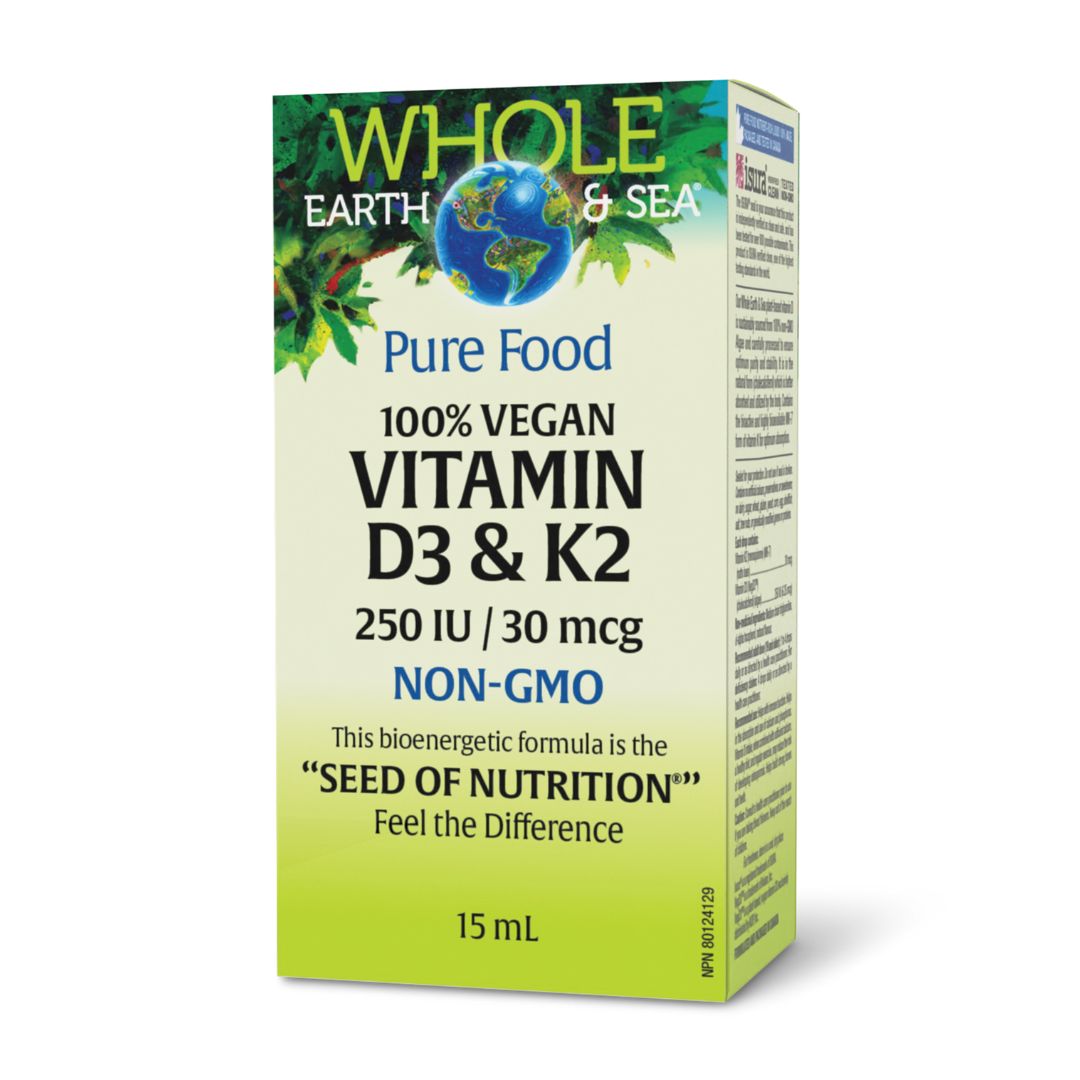 Whole Earth & Sea Vegan Vitamin D3 & K2 (15ml) - Lifestyle Markets