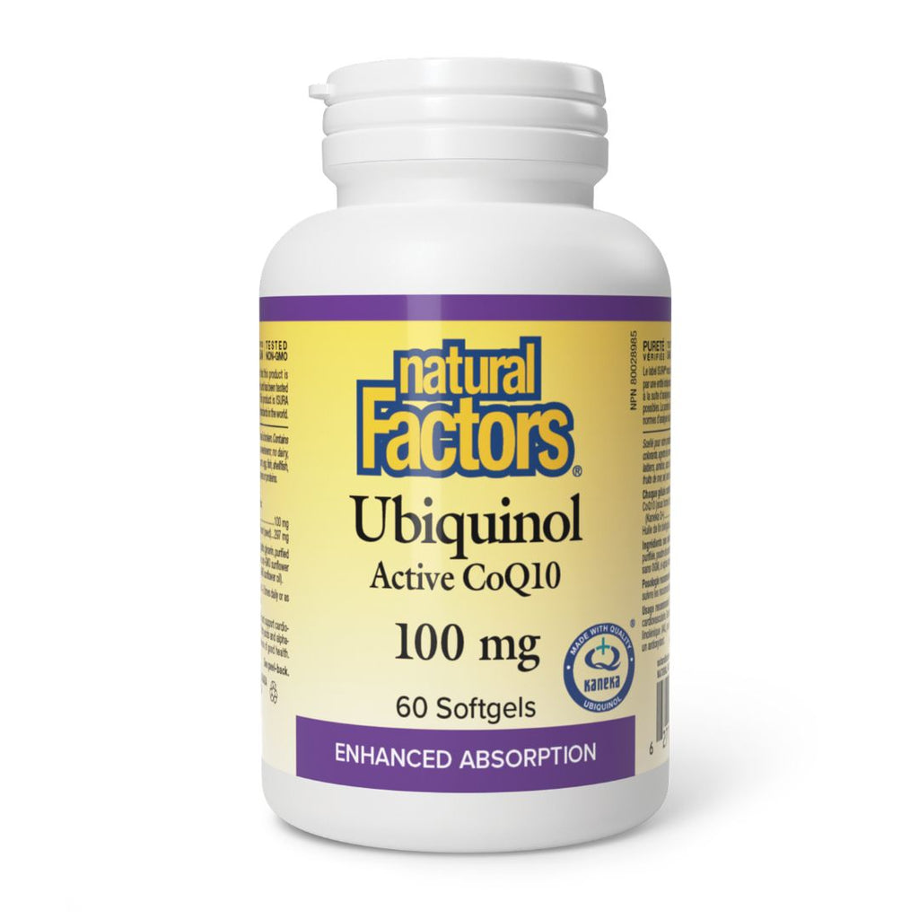 Natural Factors Ubiquinol Active CoQ10 (100mg) (60 SoftGels)