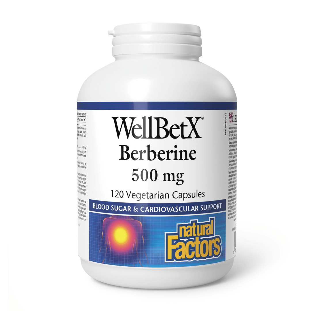 Natural Factors WellBetX Berberine (500mg) (120 VCaps) - Lifestyle Markets