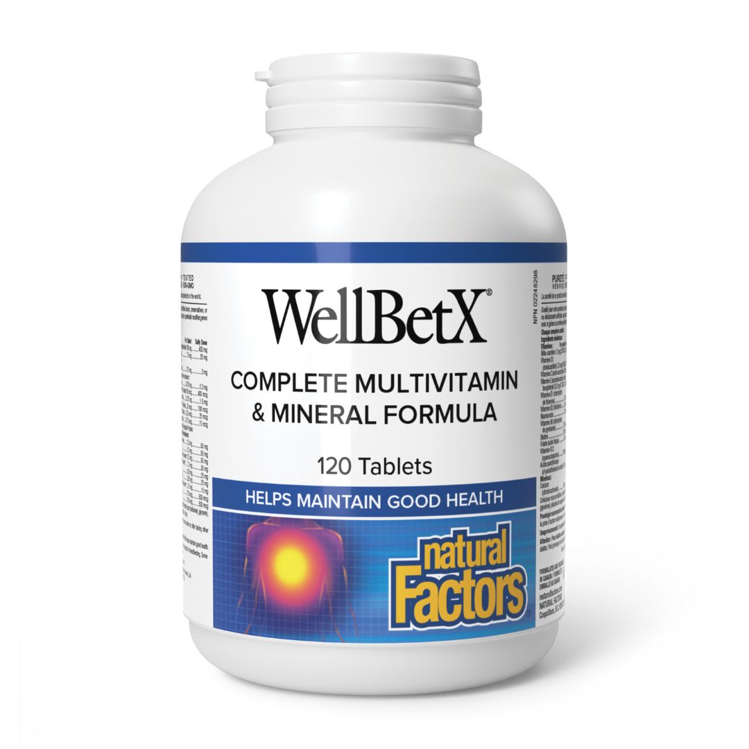 Natural Factors WellBetX Complete Multivitamin & Mineral Formula (120 Tablets) - Lifestyle Markets