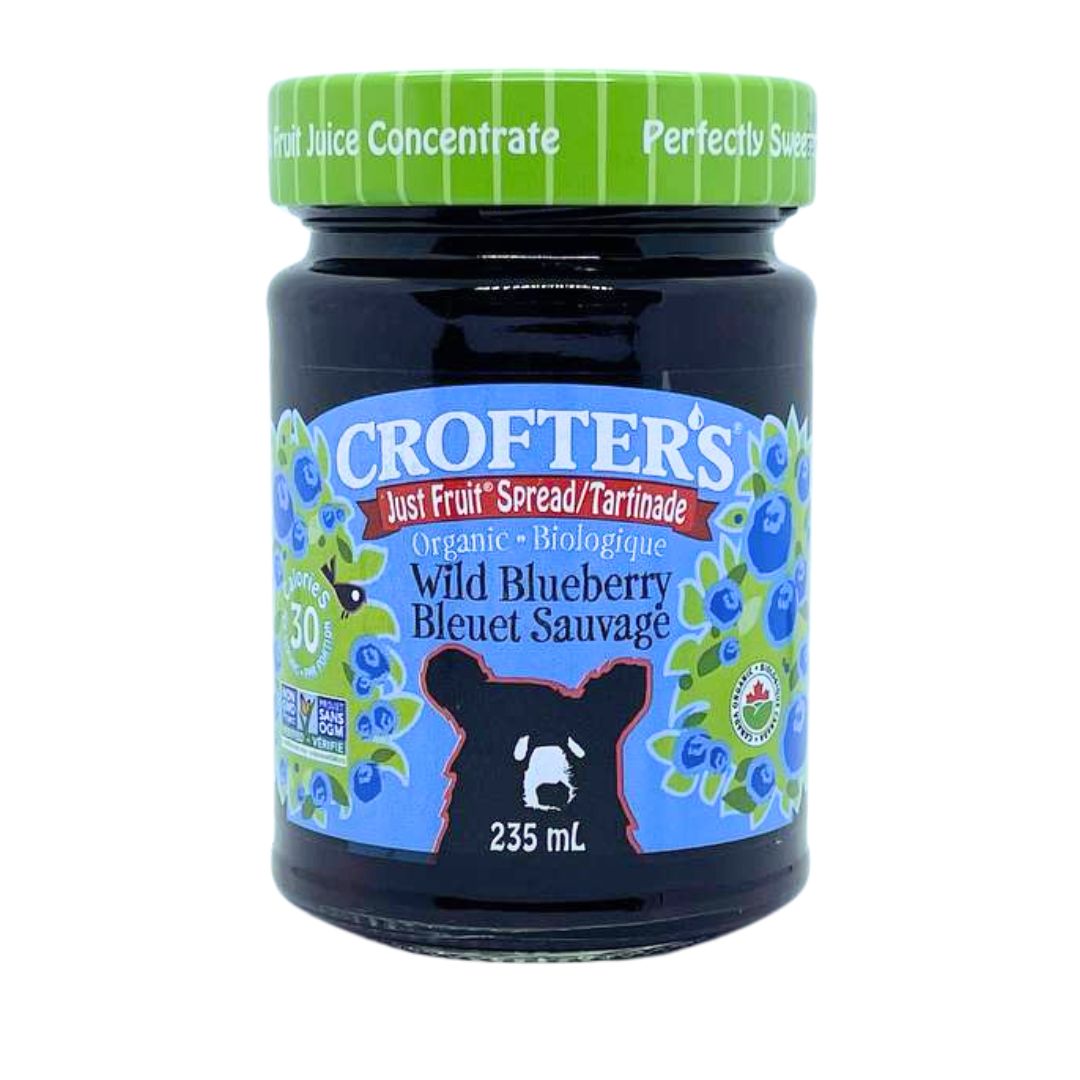 Crofter's Organic Just Fruit Spread - Wild Blueberry (235ml) - Lifestyle Markets