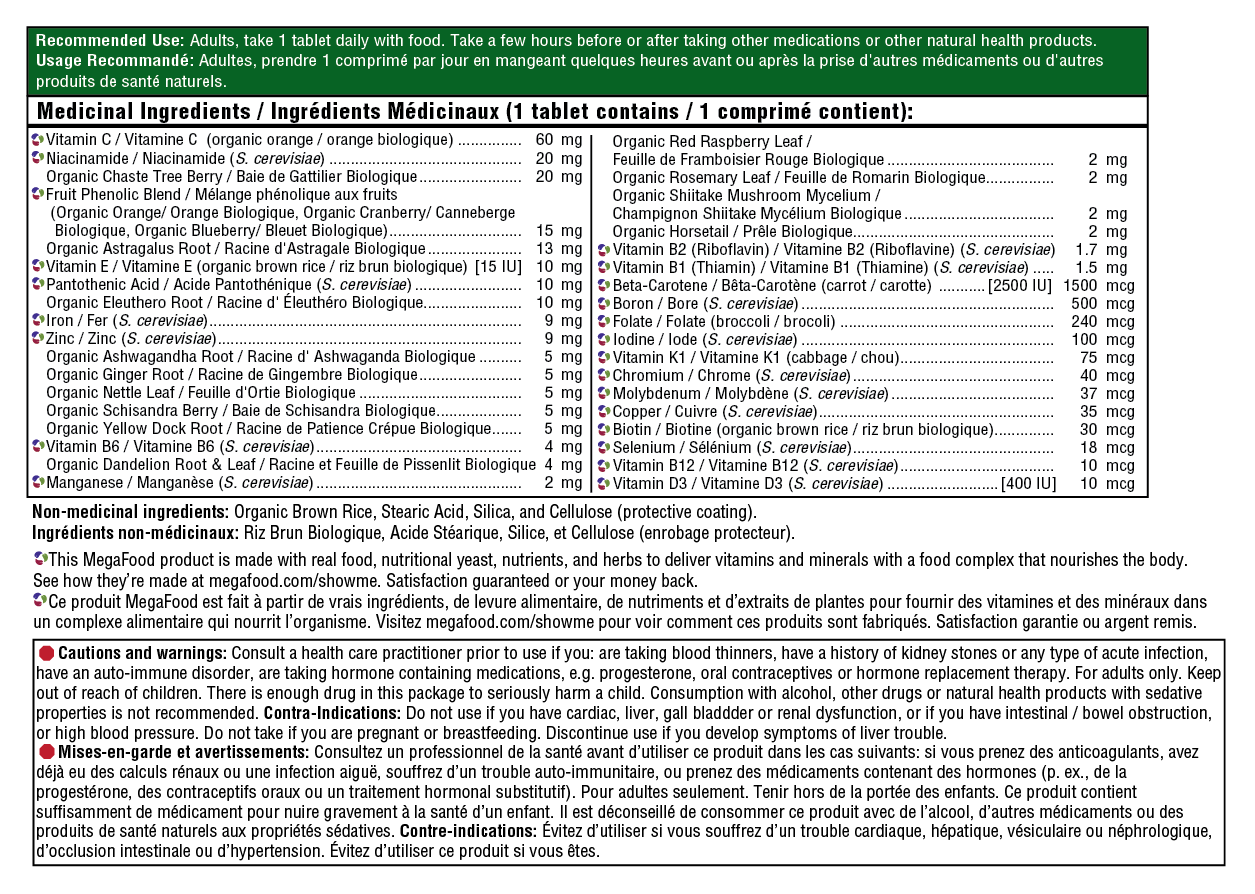 MegaFood Women's One Daily Multivitamin (30 Tablets)