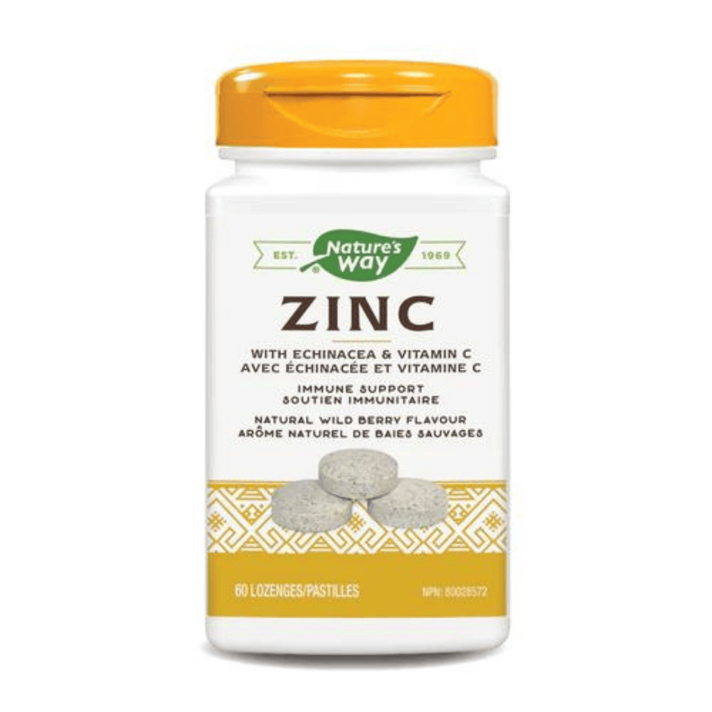 Nature's Way Zinc w Echinacea & Vitamin C (60 Loz)