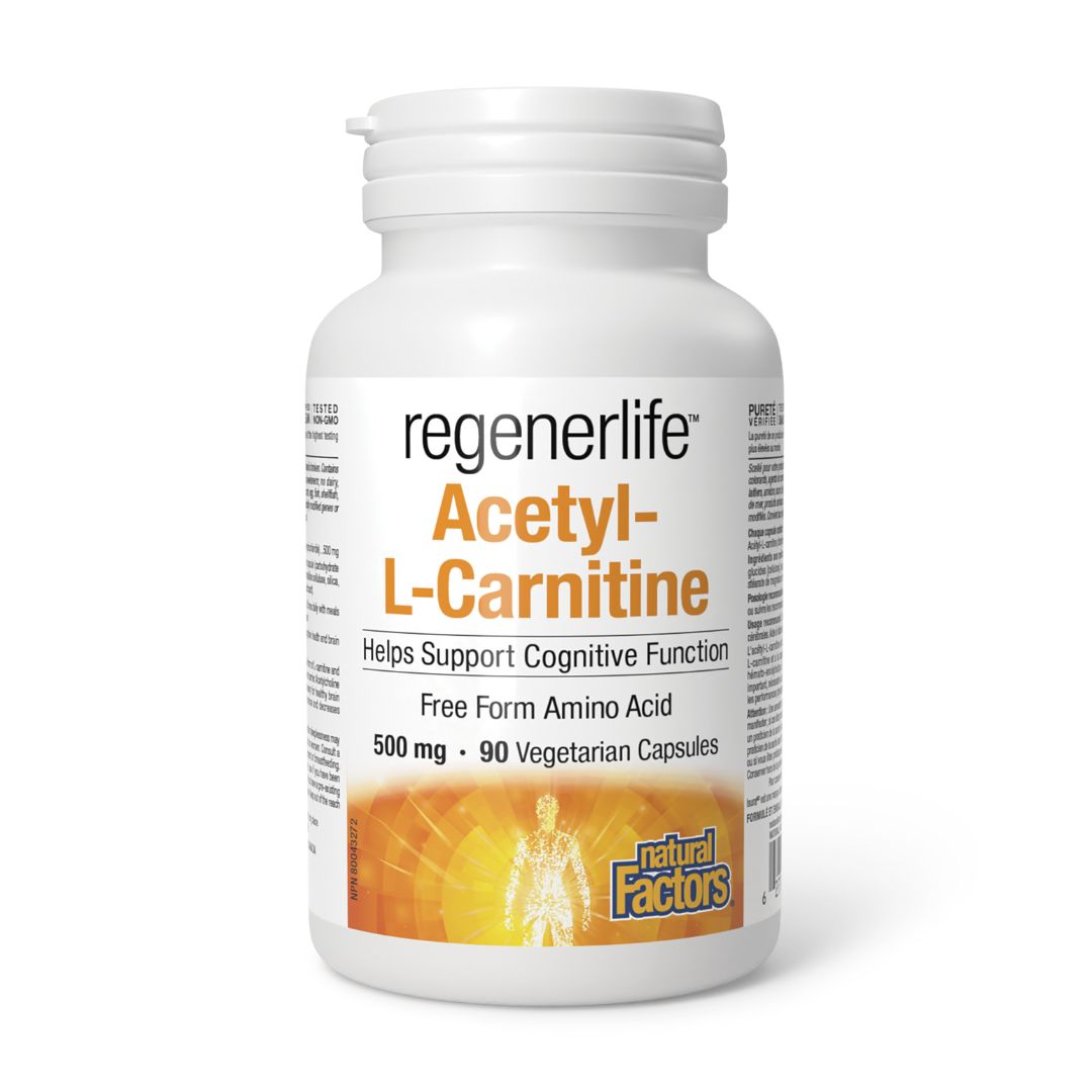 Natural Factors regenerlife Acetyl-L-Carnitine (90 VCaps) - Lifestyle Markets