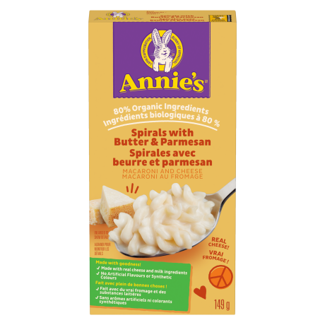 Annie's Homegrown Spirals with Butter & Parmesan (149g) - Lifestyle Markets