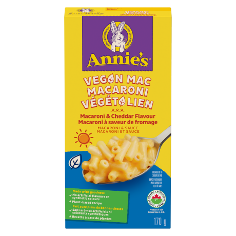 Annie's Homegrown Vegan Mac & Cheddar Flavour (170g) - Lifestyle Markets