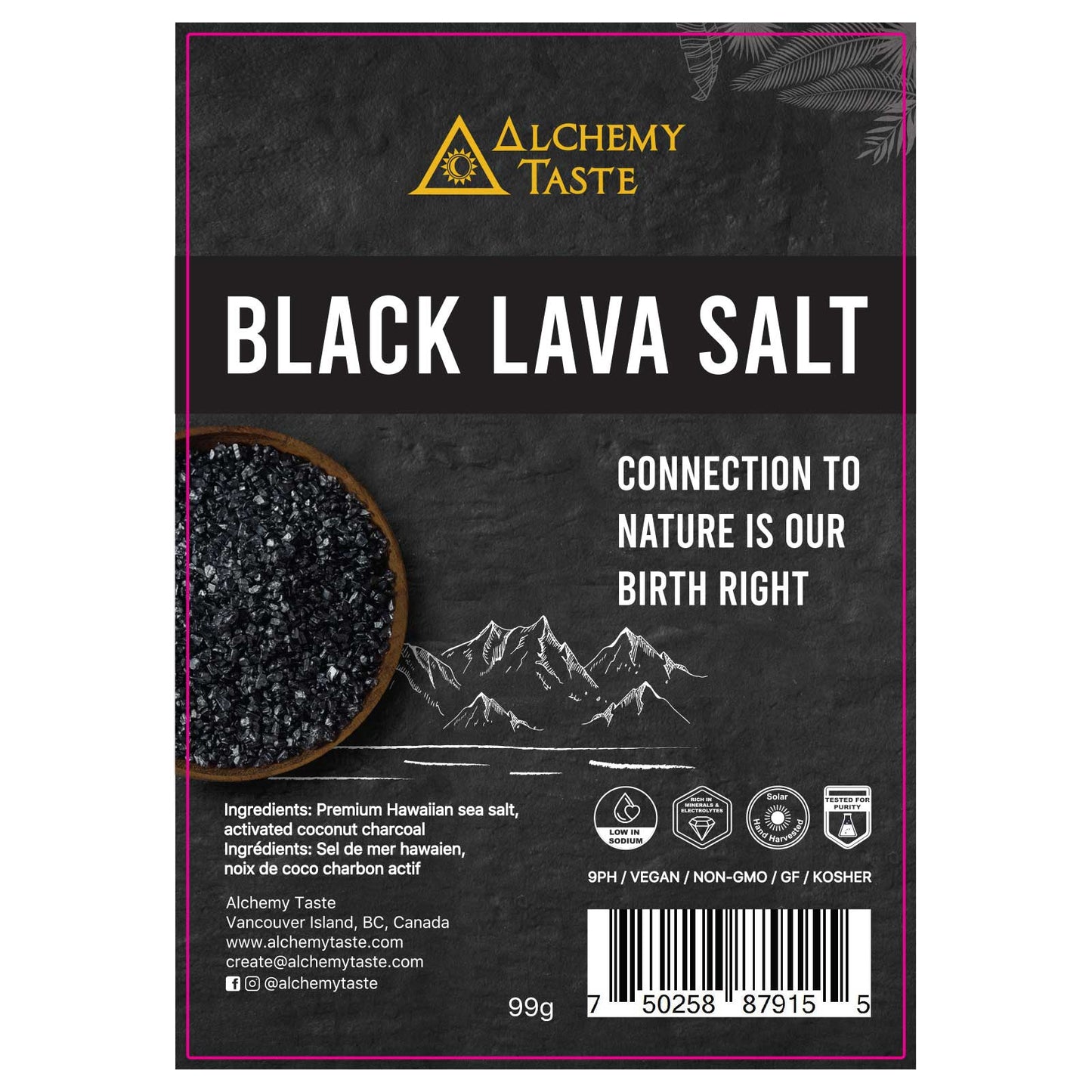 Alchemy Taste Black Lava Sea Salt (99g)