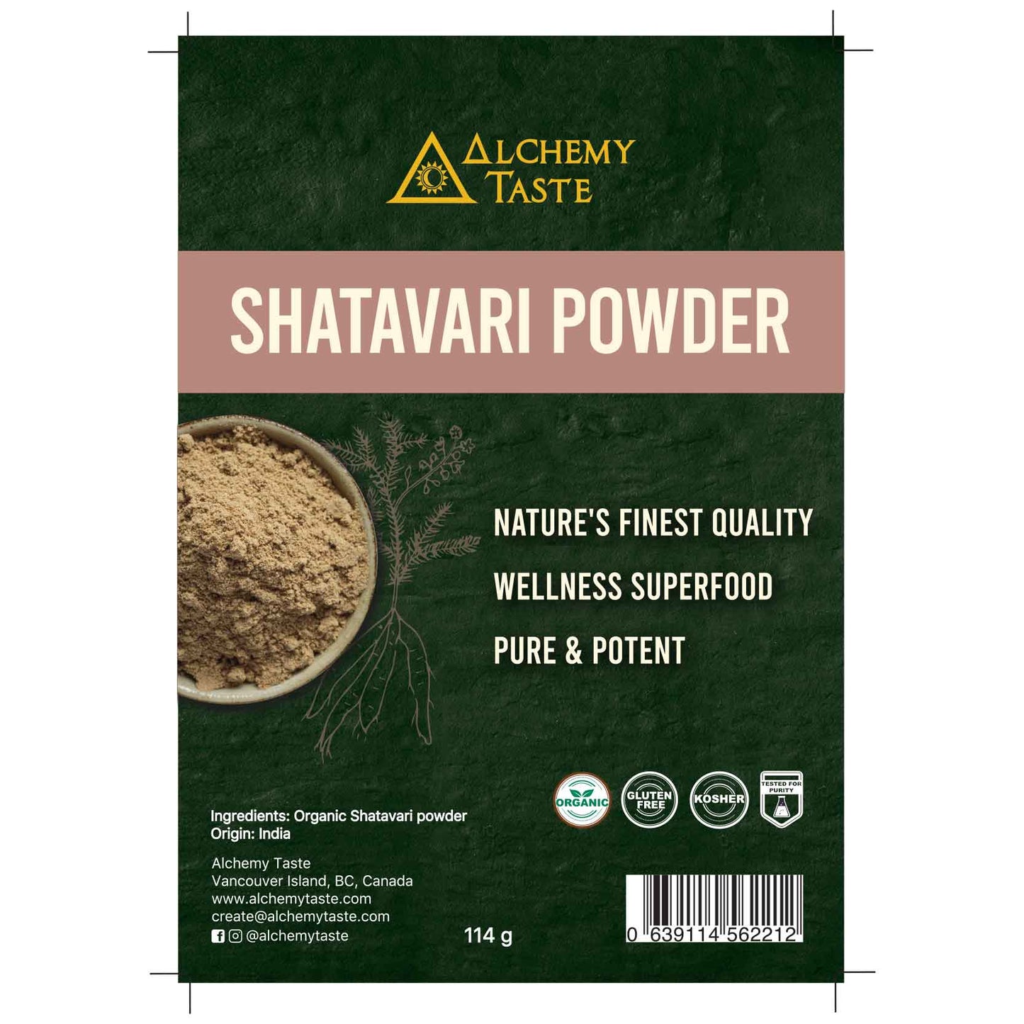 Alchemy Taste Shatavari Powder (114g)