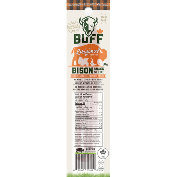 Buff Original Bison Snack Sticks (2 pack)