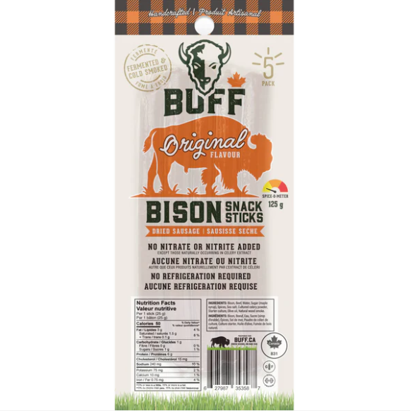 Buff Original Bison Snack Sticks (5 pack)