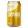 Zevia cream soda can on a white background