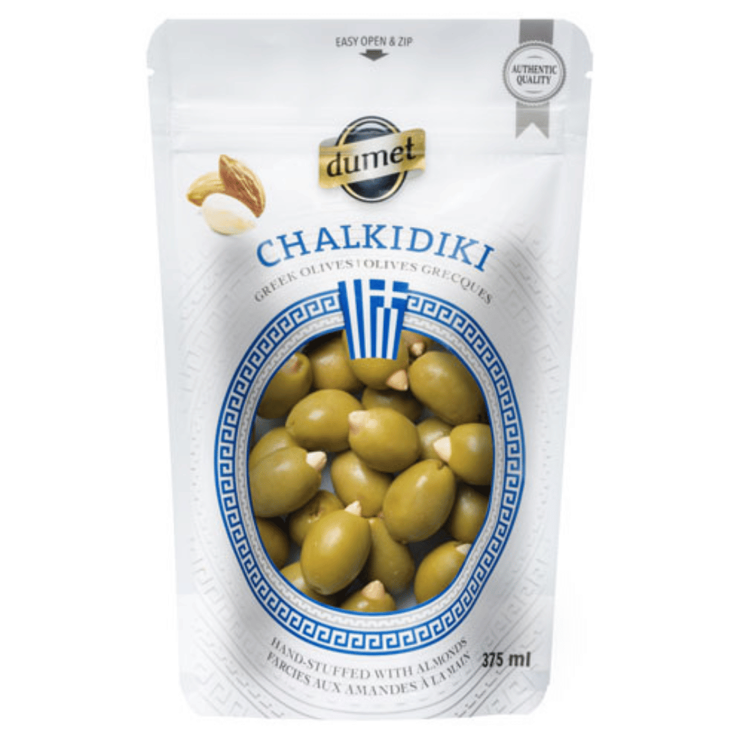 Dumet Chalkadiki Greek Olives with Almonds (375ml) - Lifestyle Markets