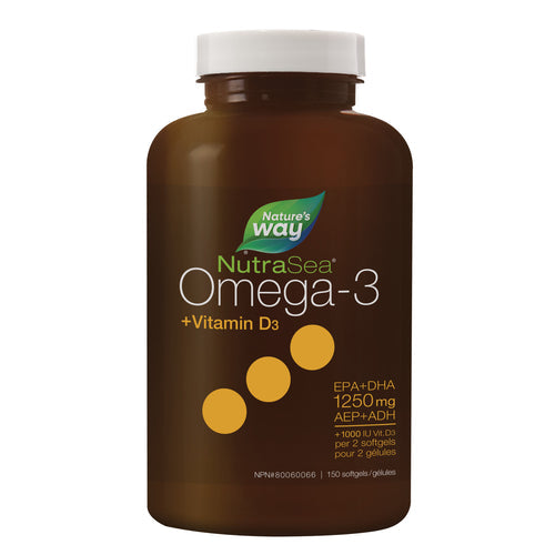 Nature's Way NutraSea +D Omega-3 Liquid Gels (150 Soft Gels)