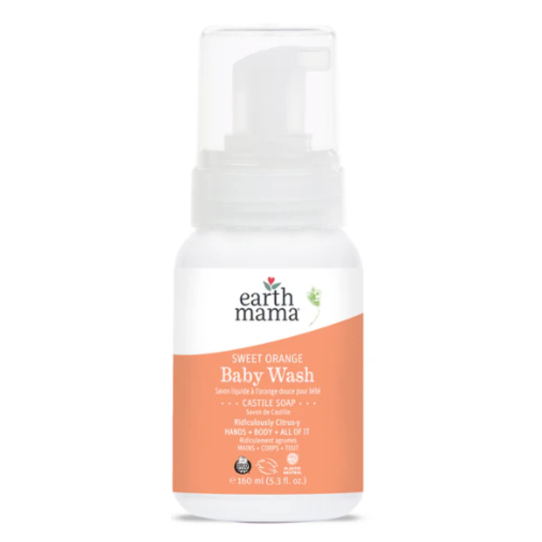 Earth Mama Sweet Orange Castile Baby Wash (160ml) - Lifestyle Markets
