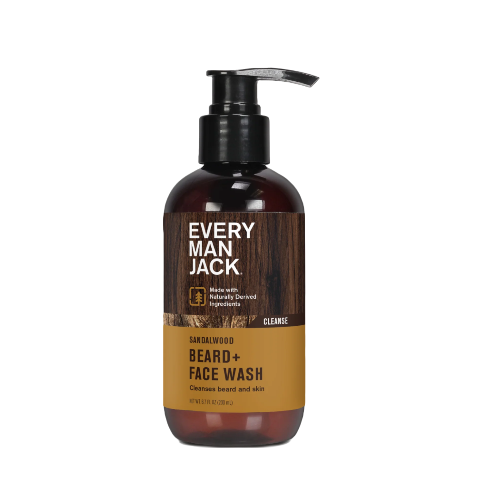 Every Man Jack Beard + Face Wash - Sandalwood (200ml) - Lifestyle Markets
