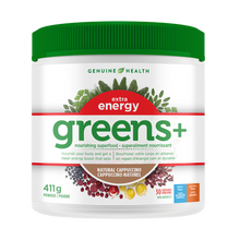 Genuine Health Greens+ Extra Energy - Natural Cappucino (411g)