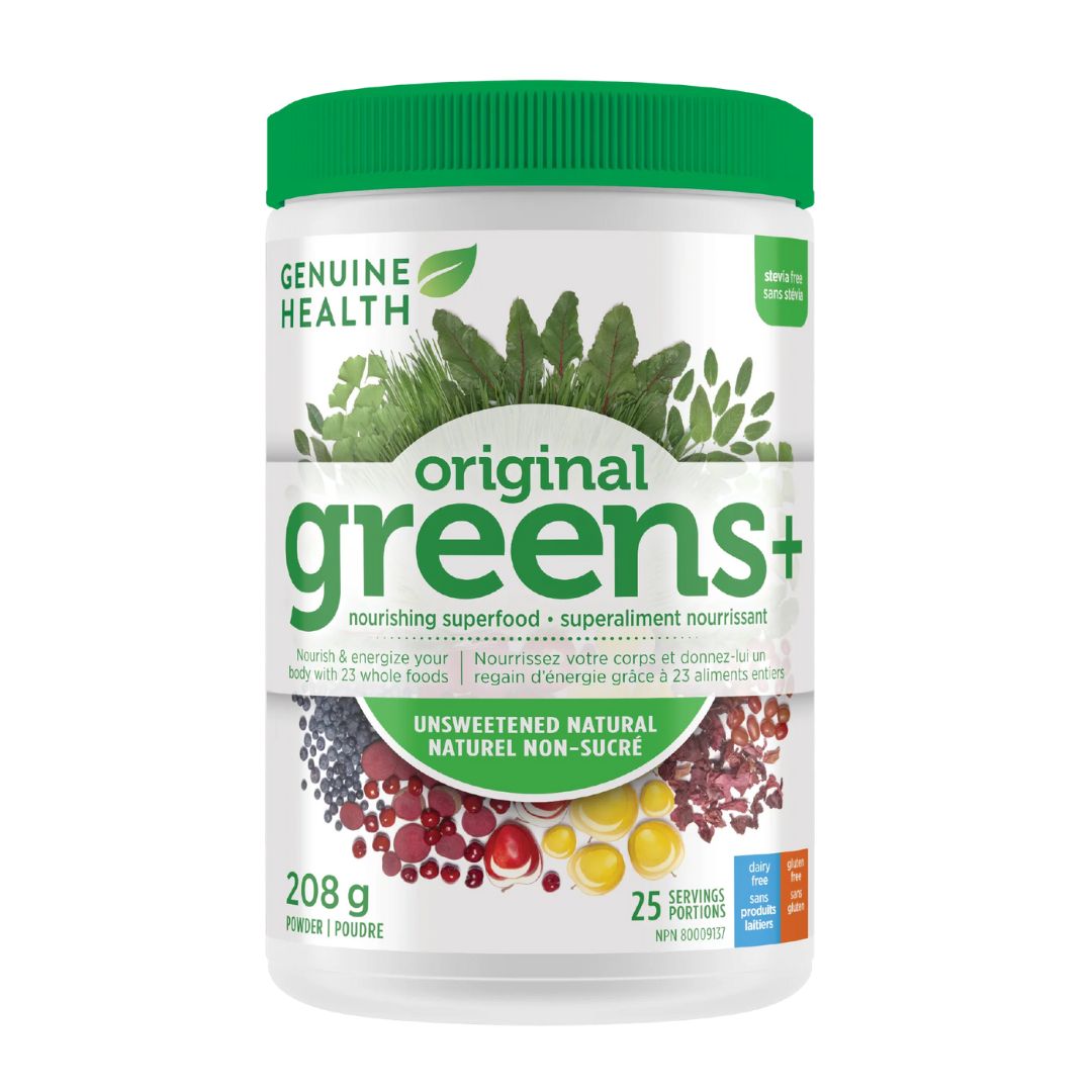 Genuine Health Greens+ - Natural Unsweetened (208g) - Lifestyle Markets