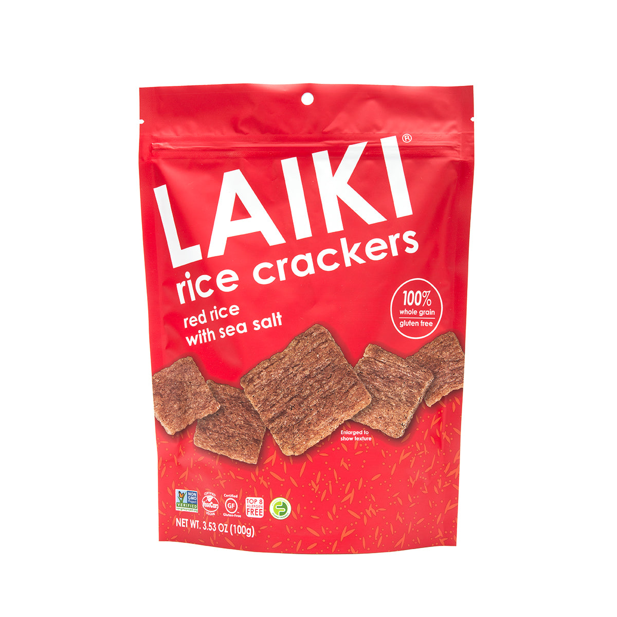 Laiki Red Rice Crackers (100g)