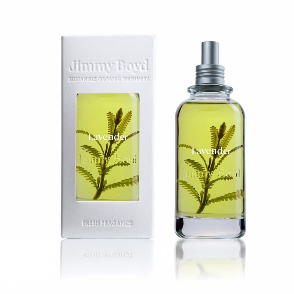 Jimmy Boyd Lavender perfume bottle and packaging on a white background