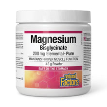 Natural Factors Magnesium Bisglycinate 200mg (145g) - Lifestyle Markets