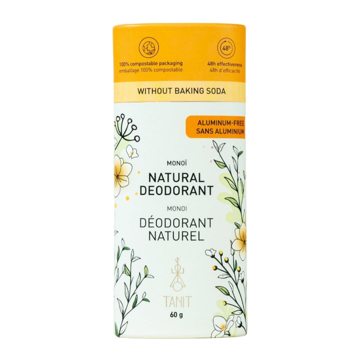 Tanit Natural Solid Deodorant Monoi (60g) - Lifestyle Markets