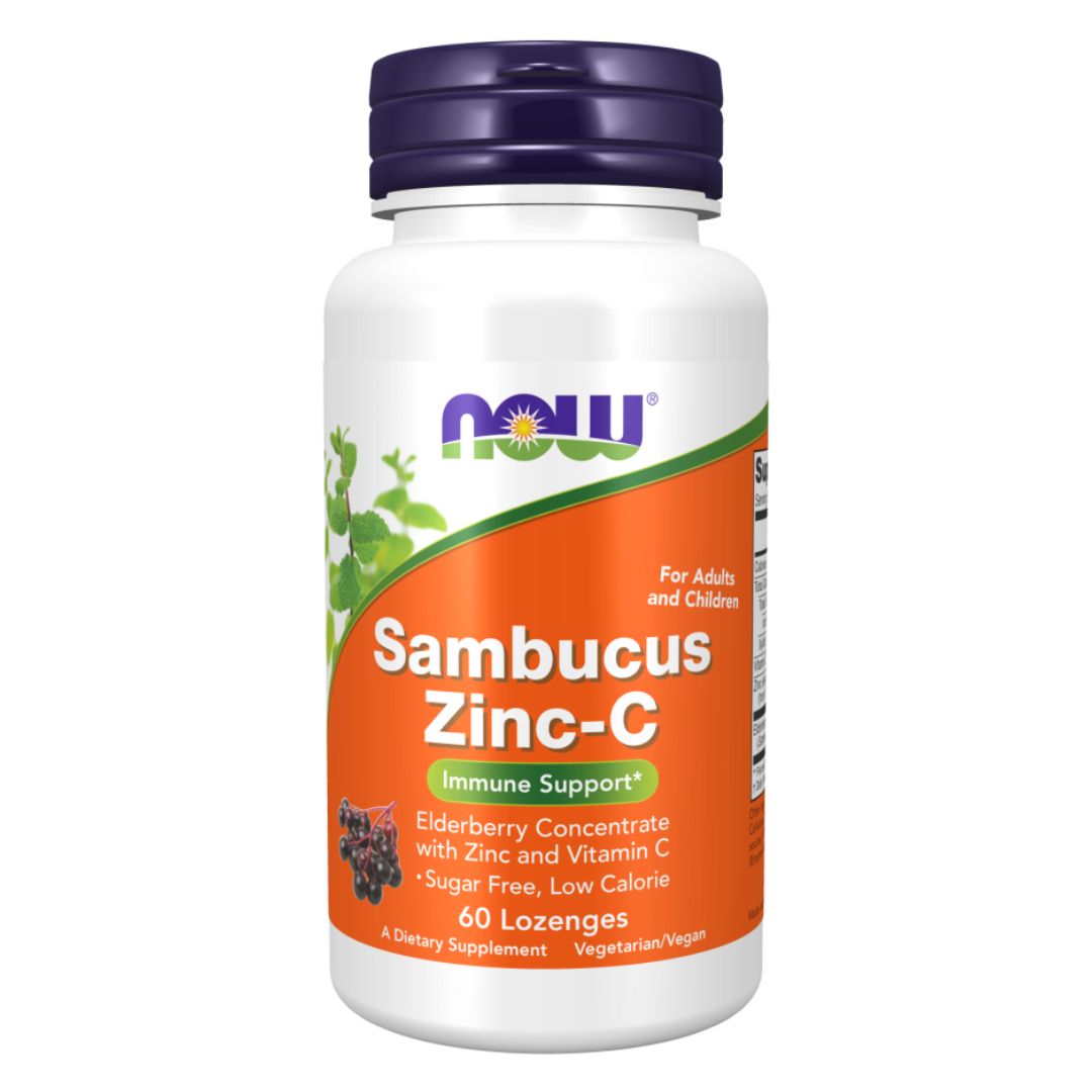 Now Sambucus Zinc-C (60 Lozenges) - Lifestyle Markets