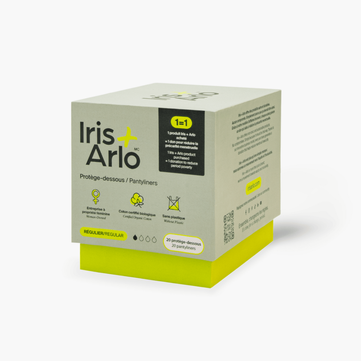 Iris + Arlo Pantyliners (20 pantyliners) - Lifestyle Markets