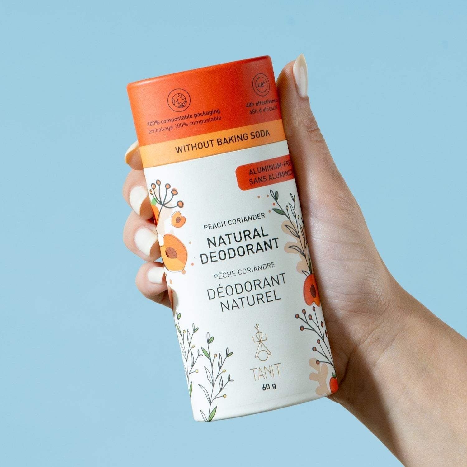 Tanit Natural Solid Deodorant Peach Coriander (60g) - Lifestyle Markets