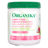 Organika plant-based collagen booster container on a green background