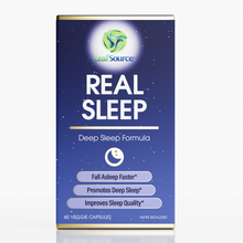 Box of LeafSource Real Sleep Deep Sleep Formula on a white background