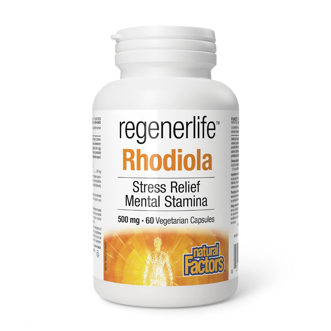 Natural Factors Regenerlife Rhodiola 500mg (60vcaps) - Lifestyle Markets