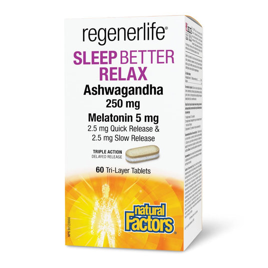 Natural Factors Regenerlife Sleep Better Relax (60 Tabs) - Lifestyle Markets