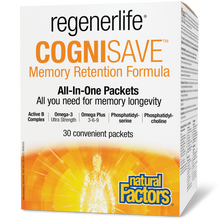 Box of regenerlife Cognisave Memory Retention Formula on a white background