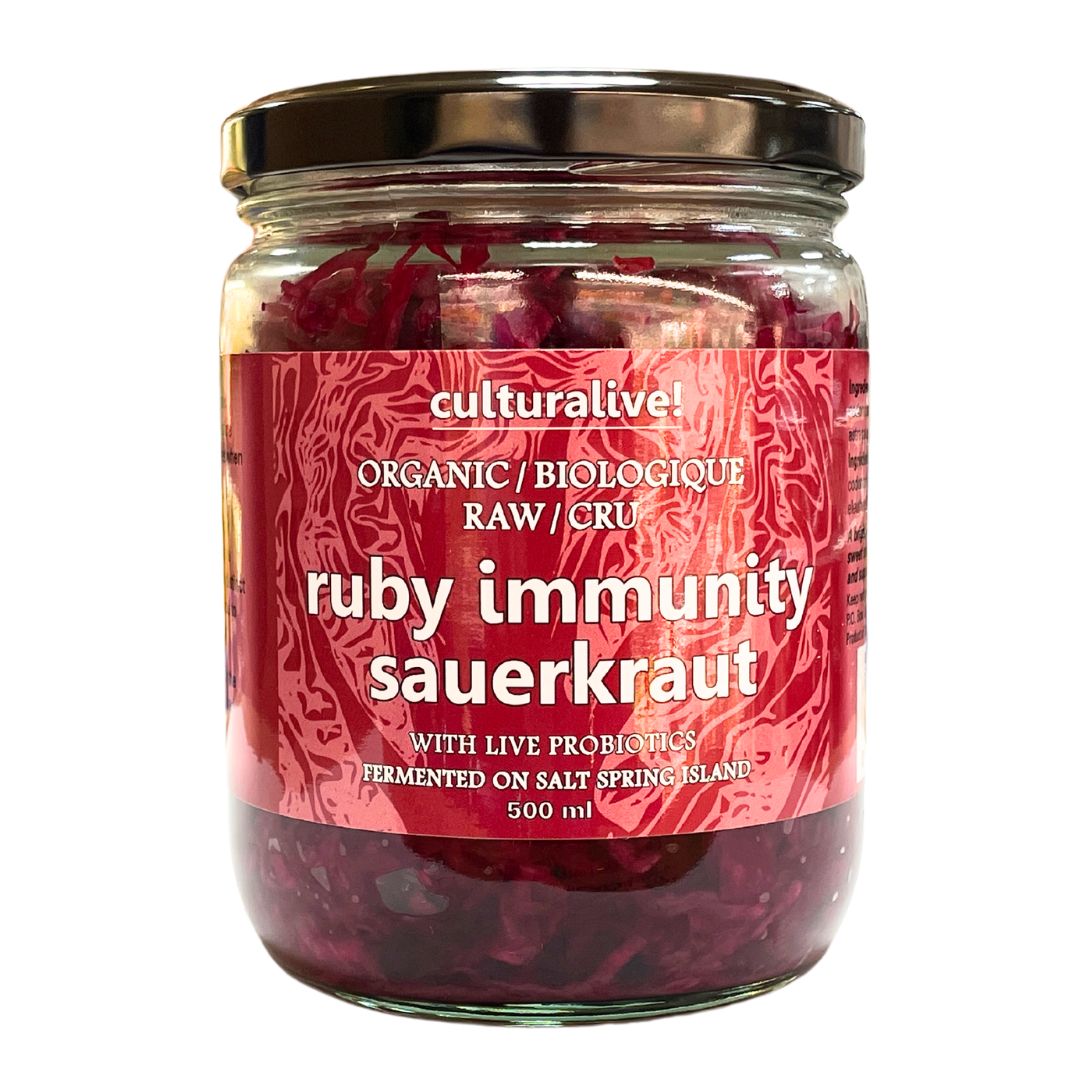 Culturalive Organic Sauerkraut - Ruby Immunity (500ml) - Lifestyle Markets