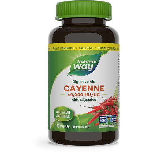 Nature's Way Cayenne (40,000 H.U) (180 Capsules)