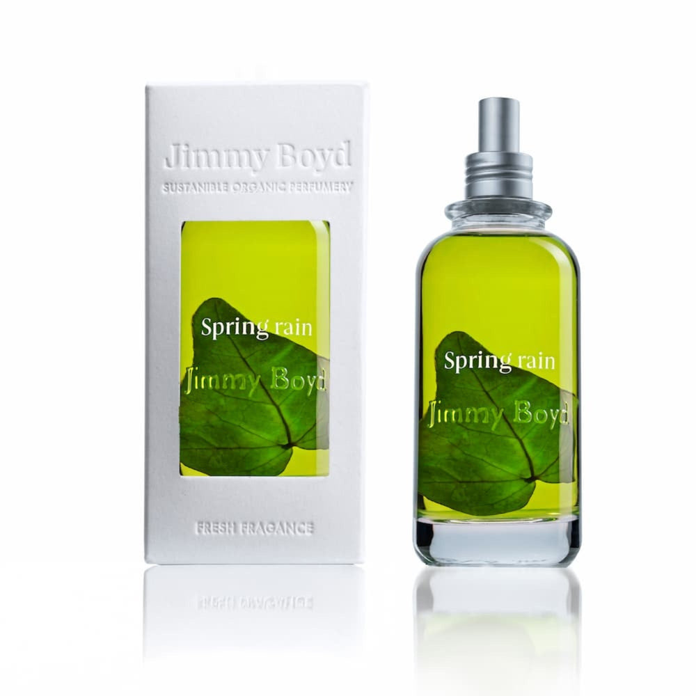 Jimmy Boyd Spring Rain perfume bottle and packaging on a white background