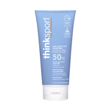 thinksport sunscreen tube on a white background