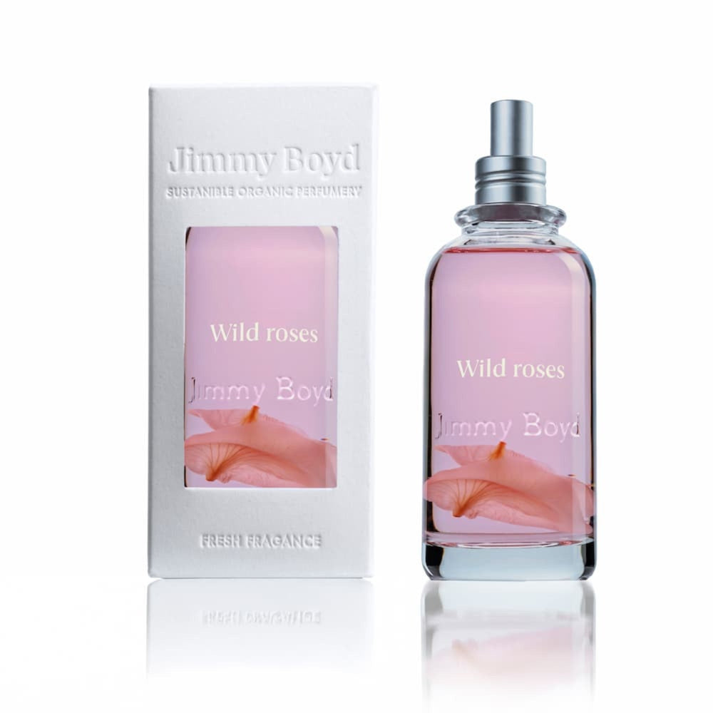 Jimmy Boyd Wild Roses perfume bottle and packaging on a white background