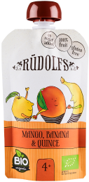 Rudolfs Organic Mango, Banana & Quince Puree (110g) - Lifestyle Markets
