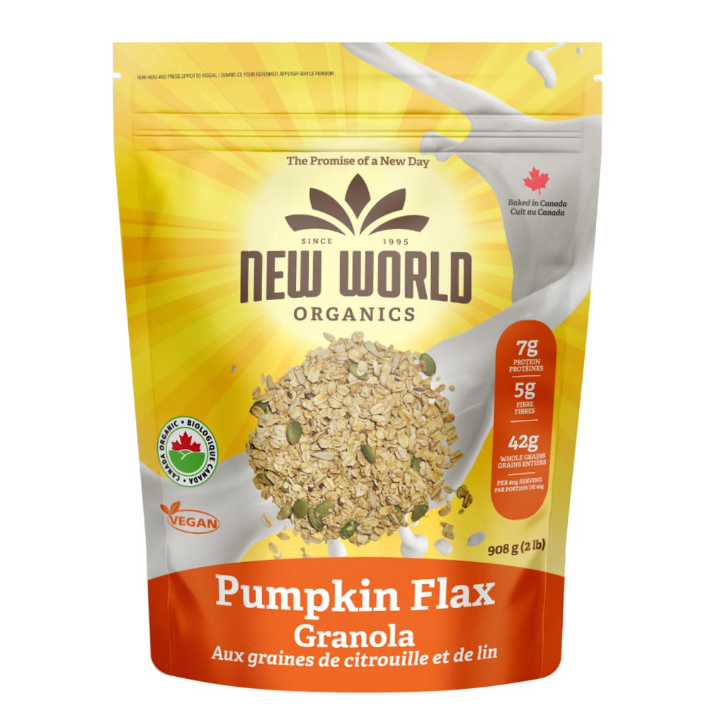 New World Organics Pumpkin Flax Granola (908g) - Lifestyle Markets