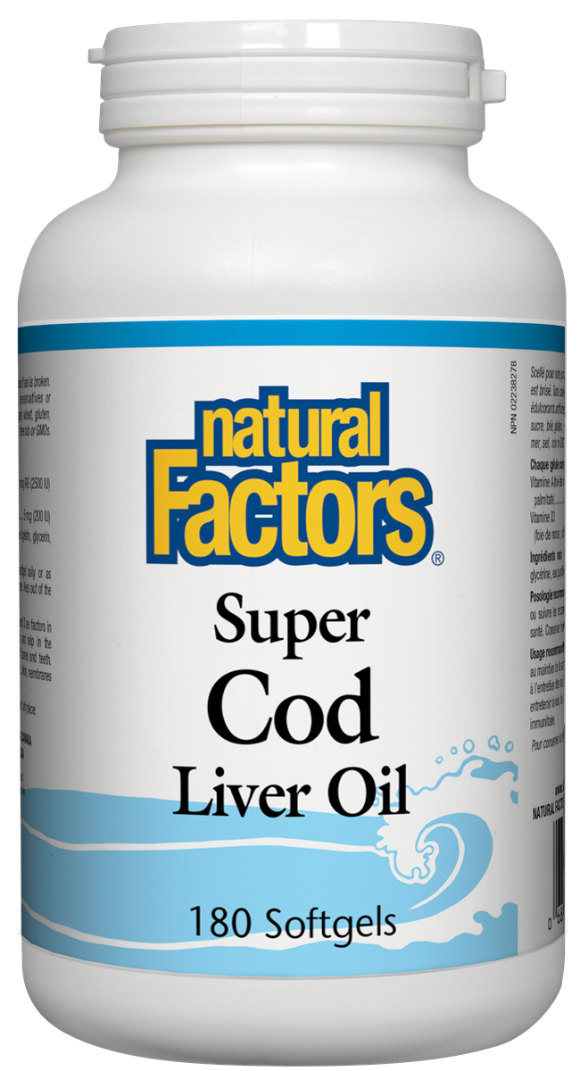 Natural Factors Super Cod Liver Oil (180 Capsules) - Lifestyle Markets