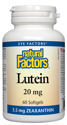 Natural Factors Lutein (20mg) (60 SoftGels) - Lifestyle Markets