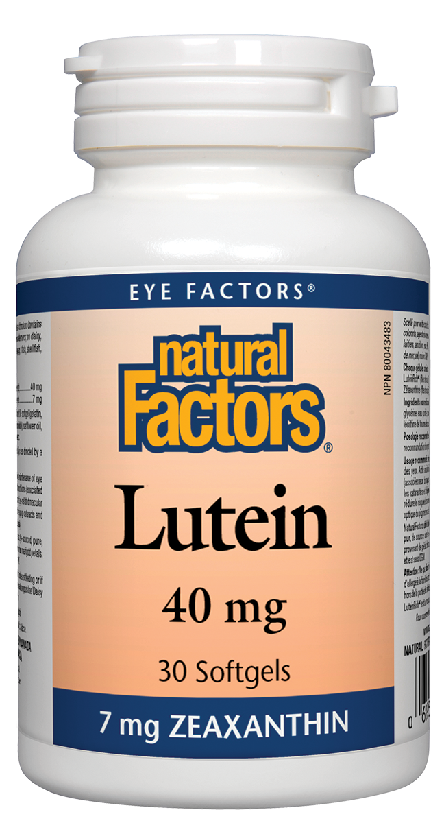 Natural Factors Lutein (40mg) (30 SoftGels) - Lifestyle Markets