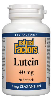 Natural Factors Lutein (40mg) (30 SoftGels) - Lifestyle Markets