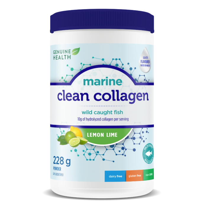 Genuine Health Marine Clean Collagen Lemon Lime (228g) - Lifestyle Markets