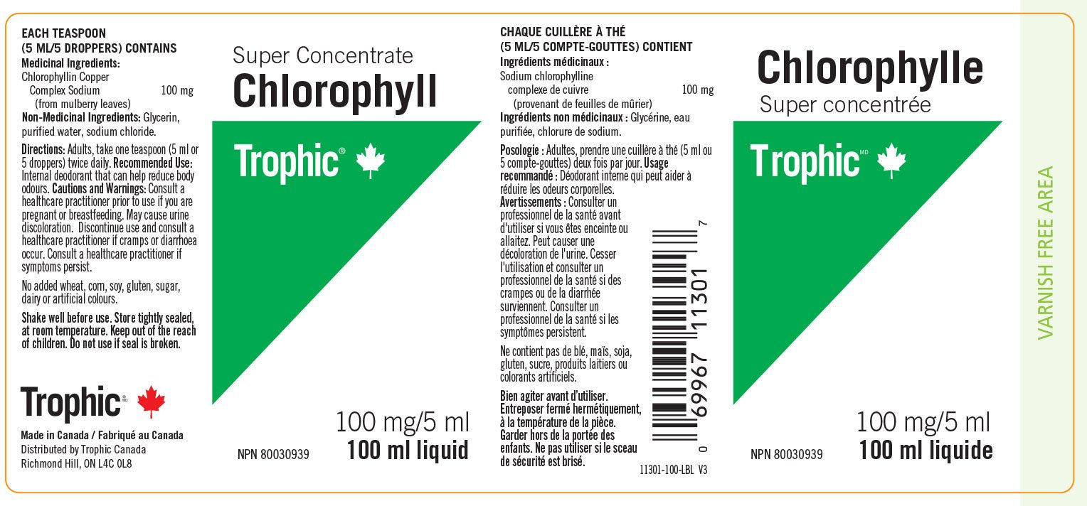 Trophic Chlorophyll Super Concentrate (100ml) - Lifestyle Markets