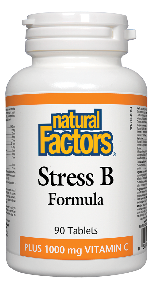 Natural Factors Stress B Formula + Vitamin C (90 Tablets) - Lifestyle Markets